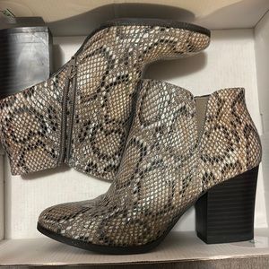 New direction snake skin booties